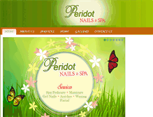 Tablet Screenshot of peridotnailsandspa.com